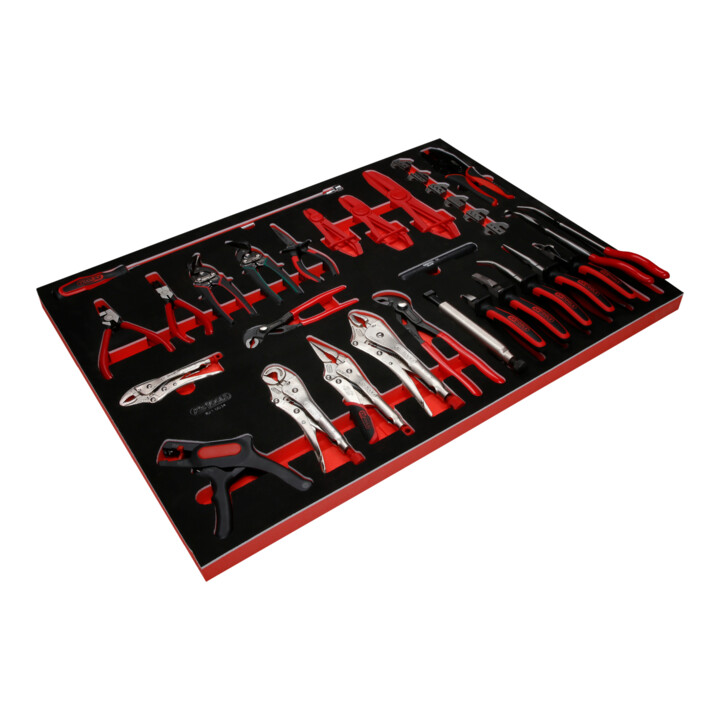 KS Tools tangen set in schuimrubberen inleg, 34 st.