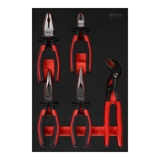 KS Tools tangen set in schuimrubberen inleg, 5 st.
