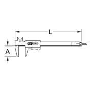 KS Tools Taschen-Messschieber 0-150mm, 235mm-5