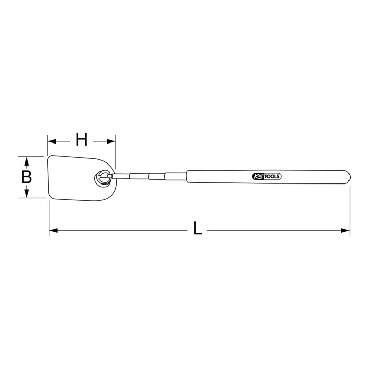 KS Tools Teleskop-Lupe, 178-660mm, 44x63,5mm