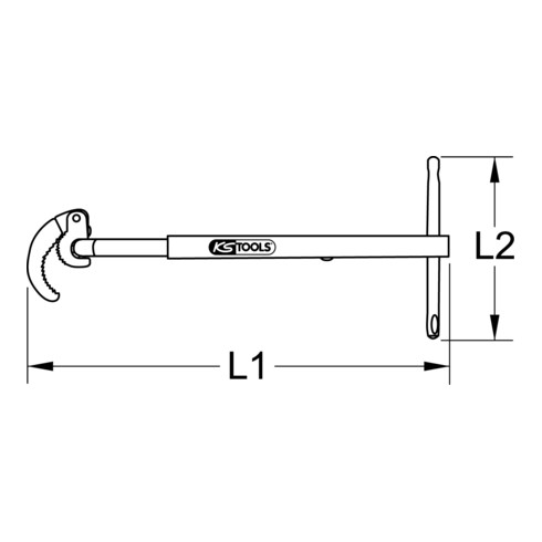 KS Tools Teleskop-Standhahn-Mutternschlüssel, Ø 32-63mm