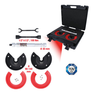 KS Tools Tenditore di centraggio telescopici Audi e Seat, per molle interne, 11pz.
