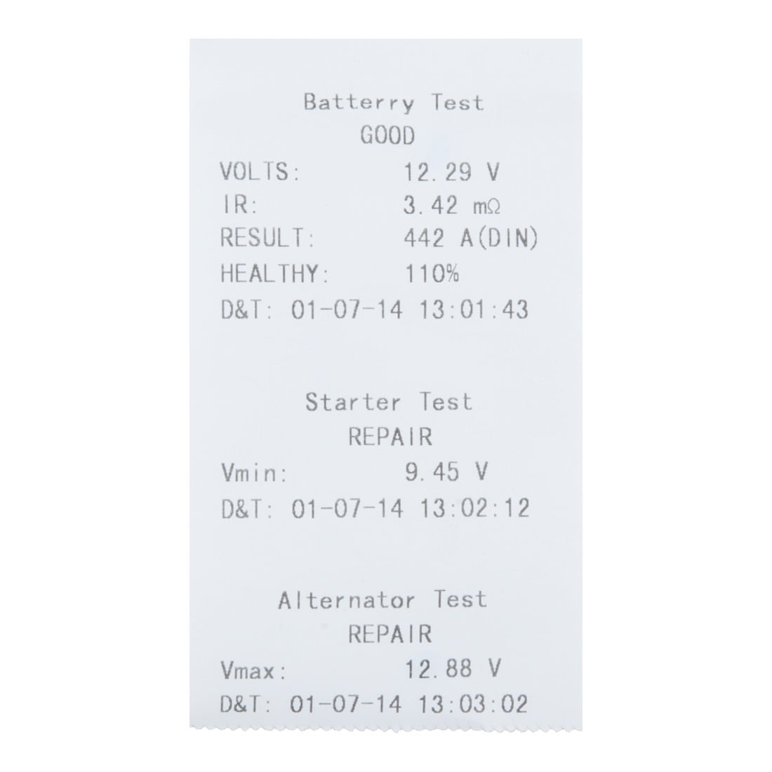 KS Tools Tester digitale 12V per batterie e sistemi di ricarica con stampante integrata