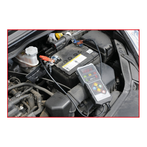 KS Tools Tester per batterie digitale, 12V, area operativa DIN 100-800 CCA