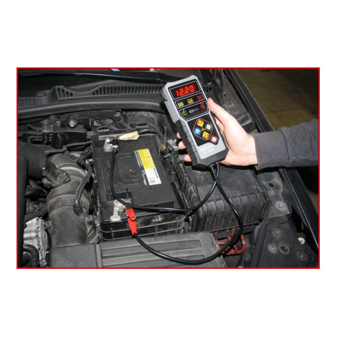 KS Tools Tester per batterie digitale, 12V, area operativa DIN 100-800 CCA
