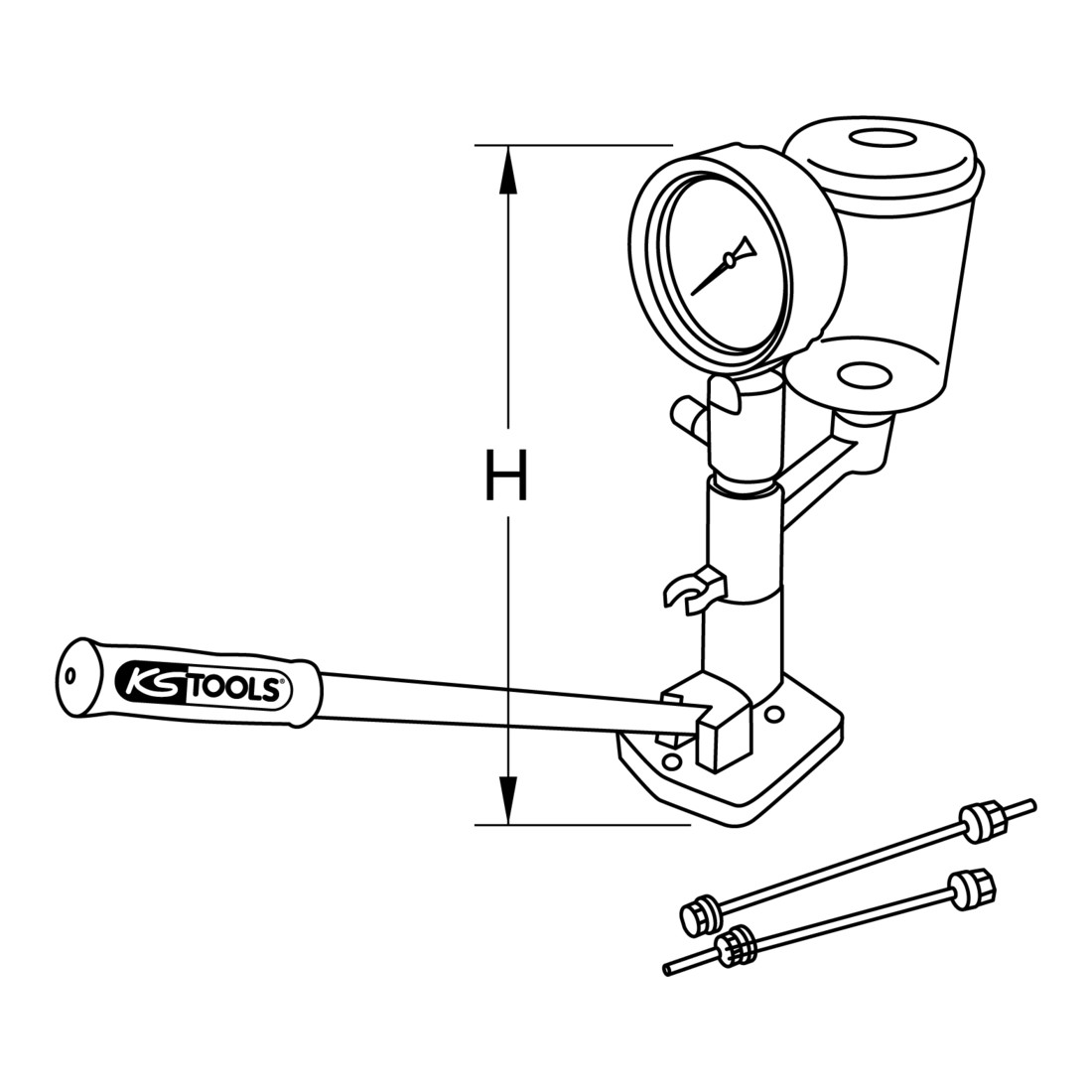 KS Tools Tester per ugelli di iniezione, 600bar