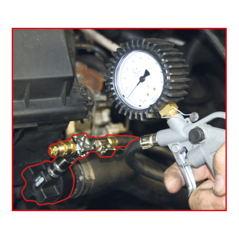 KS Tools Tester perdita pressione turbine, in valigetta, 17pz.