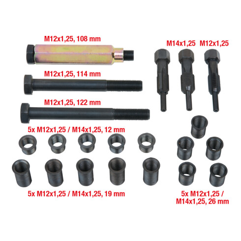 KS Tools THREADfix reparatieset M12x1,25 gloeibougies+ontstekingsbougies,21 stuks