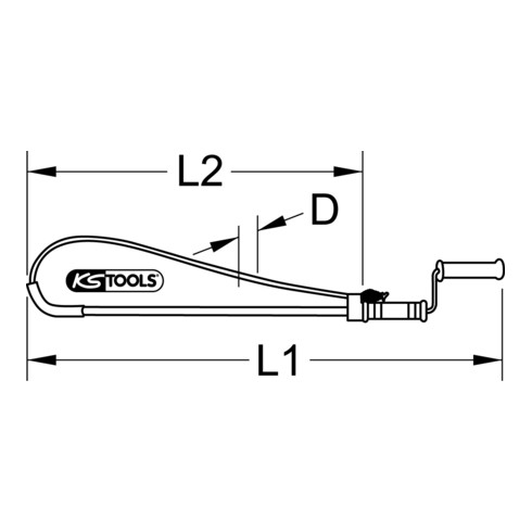 KS Tools Toiletten-Reinigungsspirale, Ø 30mm