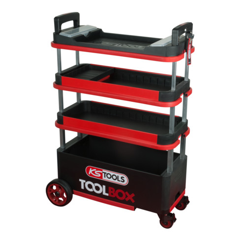 KS Tools TOOLBOX gereedschapswagen / montagewagen, neerlaatbaar en afsluitbaar