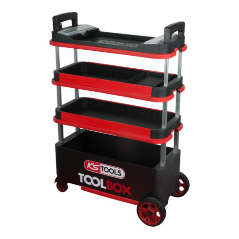 KS Tools TOOLBOX gereedschapswagen / montagewagen, neerlaatbaar en afsluitbaar