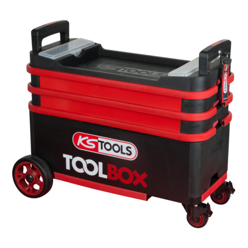 KS Tools TOOLBOX gereedschapswagen / montagewagen, neerlaatbaar en afsluitbaar