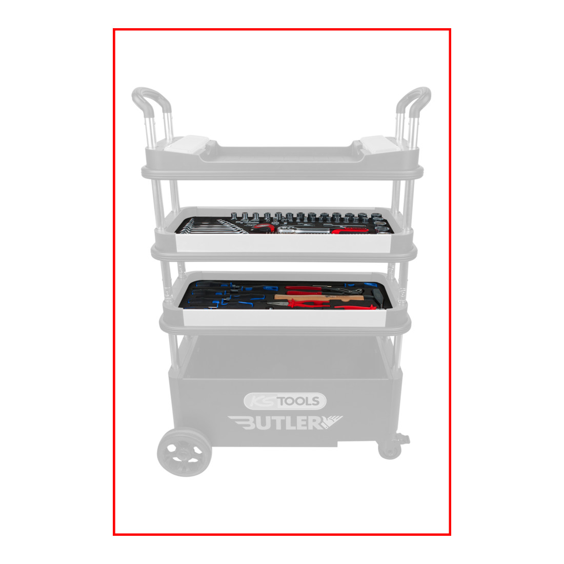 KS Tools TOOLBOX Jeu de clés à douille et de clés mixtes, 154 pcs
