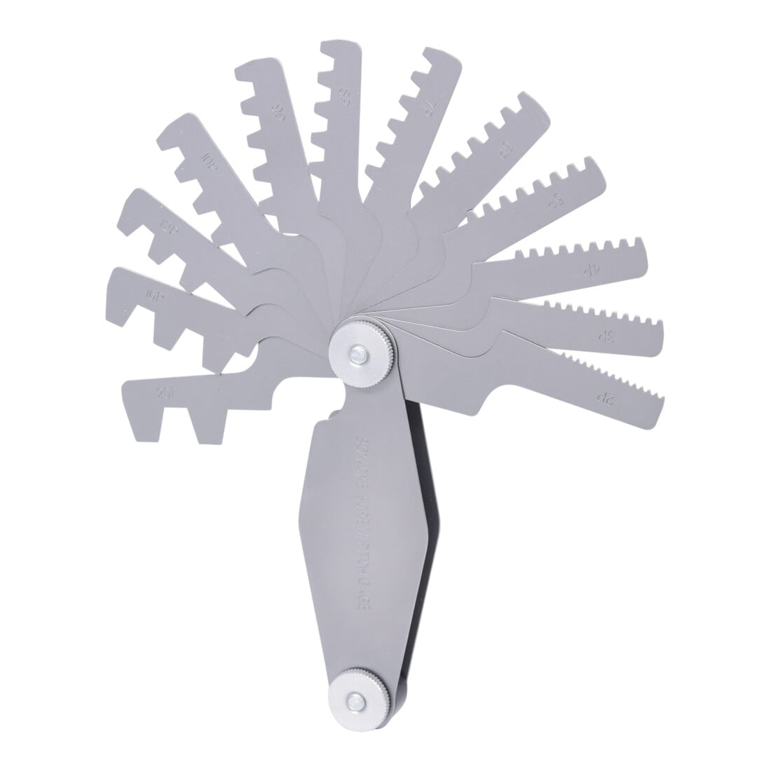 KS Tools Trapez-Gewindestahllehre, für 30° Gewinde, 2-12mm
