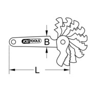 KS Tools trapeziumdraadmeter, voor 30° draad, 2-12mm-4