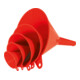 KS Tools trechter set, 5 stuks, diameter 50-150 mm