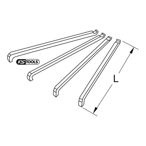 KS Tools trekhaakset voor kogellagertrekker, 4-delig ISO 6011