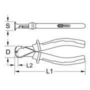 KS Tools Tronchese a tagliente frontale, 165mm-3