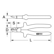 KS Tools Tronchese CLASSIC 1000V a tagliente laterale per elettricisti, 175mm-3