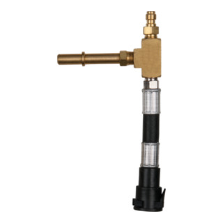 KS Tools Tubo adattatore per valvola Schrader standard, filettatura interna 7/16 "x20 UNF e raccordo per tubo flessibile 1/4"