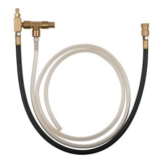 KS Tools Tubo di collegamento per manometro, attacco 1/4" con valvola per sistemi Bosch CSI e GM TBI