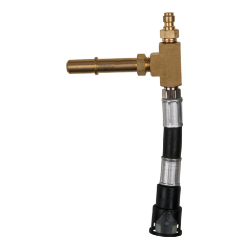 KS Tools Tubo di collegamento trasparente del manometro, attacco 1/4" inclusa valvola di rilascio della pressione