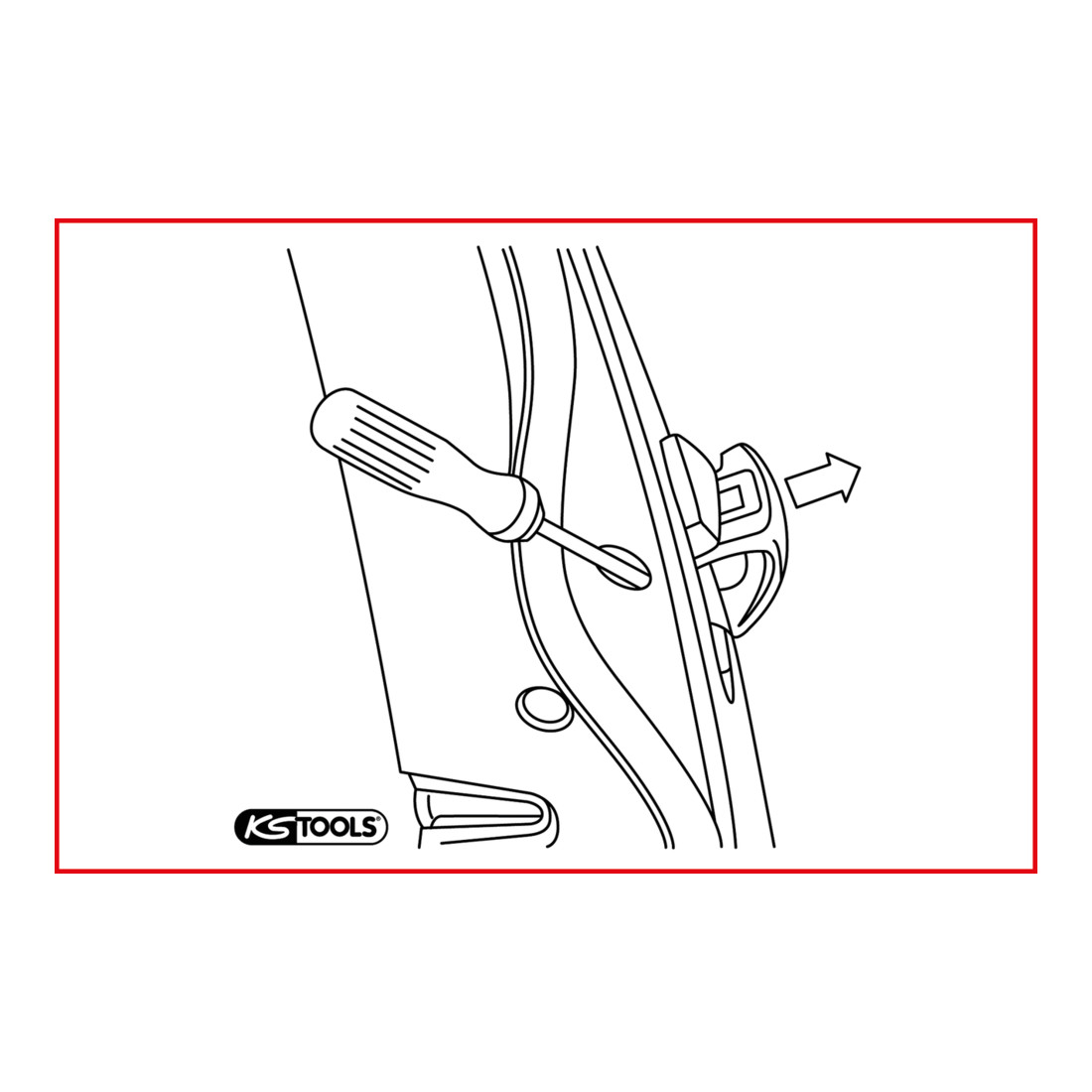 KS Tools Türgriff-Lösewerkzeug, Golf 6 + Tiguan, 260 mm