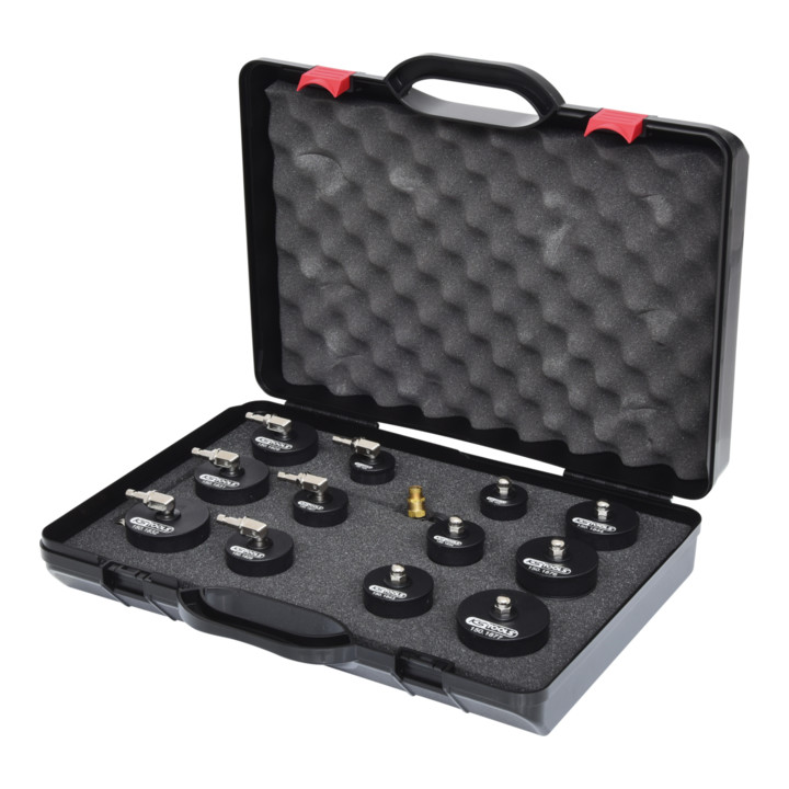 KS Tools Turbolader-Bajonett-Ladeluft-System-Prüfkoffer-Satz, 13-tlg.