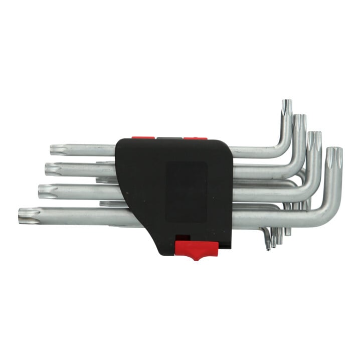 KS Tools TX haakse steeksleutelset met asgat, lang, 10-delig, TB8-TB50