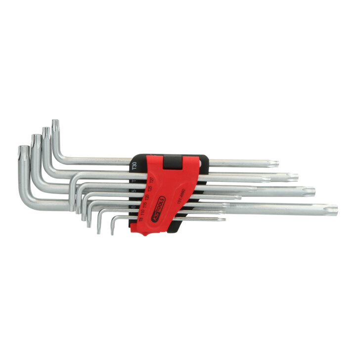 KS Tools TX-Winkelstiftschlüssel-Satz, extra lang, 10-tlg.