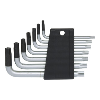 KS Tools TX-Winkelstiftschlüssel-Satz mit Bohrung, kurz, 7-teiligTB10-TB40