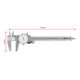 KS Tools Uhren-Messschieber, Messgenauigkeit +/-0,02