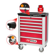 KS Tools ULTIMATEline Werkstattwagen, rot/silber-1