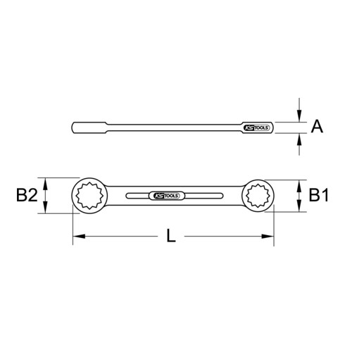 KS Tools ULTIMATEplus Doppel-Ringschlüssel