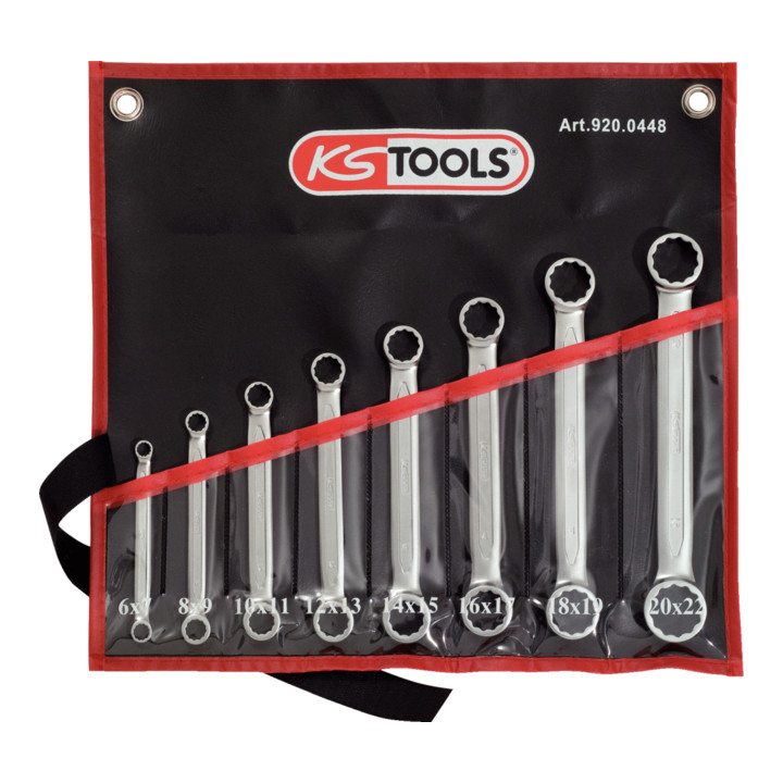 KS Tools ULTIMATEplus Doppel-Ringschlüssel-Satz, gerade, 8-teilig