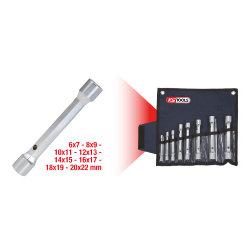 KS Tools ULTIMATEplus dubbele dopsleutelset, 10-delig