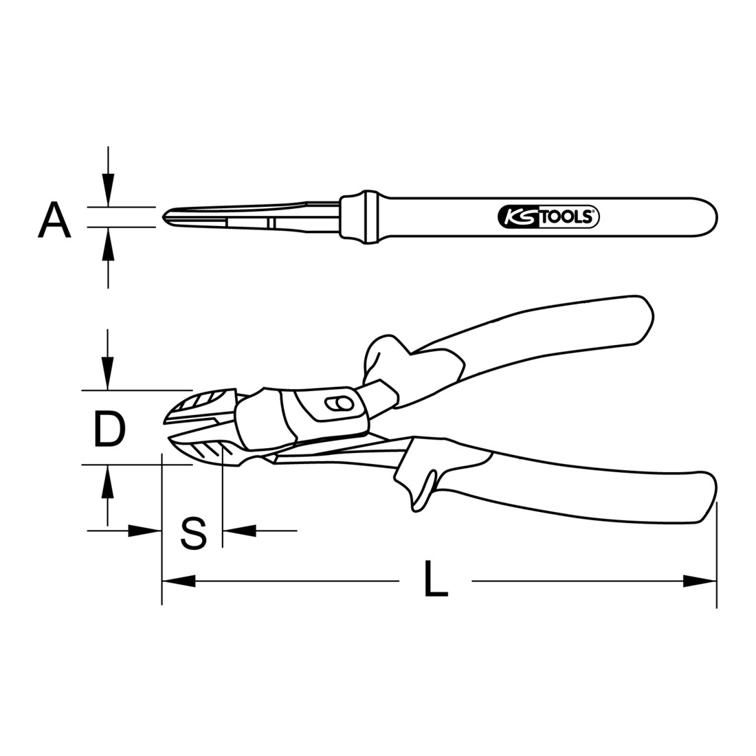 KS Tools ULTIMATEplus zijsnijtang