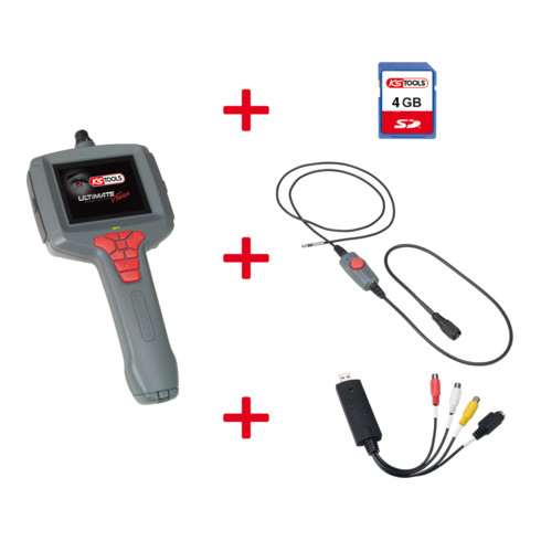 KS Tools ULTIMATEvision MASTER Kit vidéo Ø 4,9 mm avec Videograbber 550.7049-2014