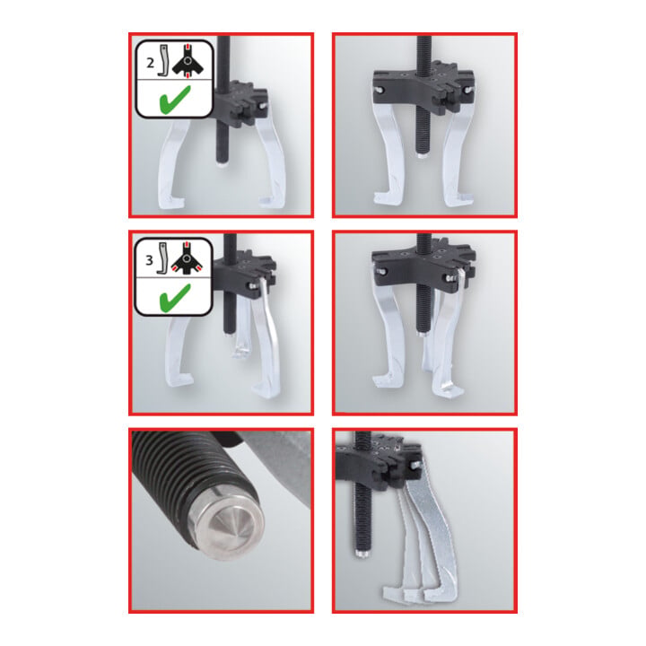 KS Tools Universal-Abzieher 2+3-armig, 60mm, Gr.1, 2t