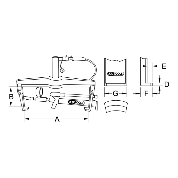 KS Tools Universal-Abzieher 2-armig, 17 t