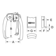 KS Tools Universal-Abzieher 3-armig mit Gleithammer, 10-60mm, 45mm-5