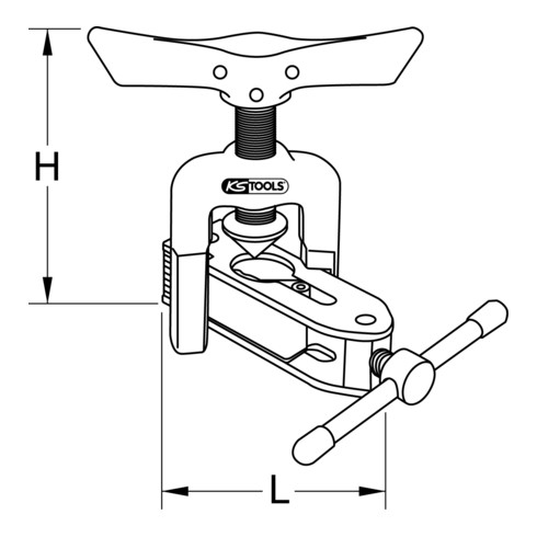 KS Tools Universal-Bördelgerät mit Schnellspannvorrichtung