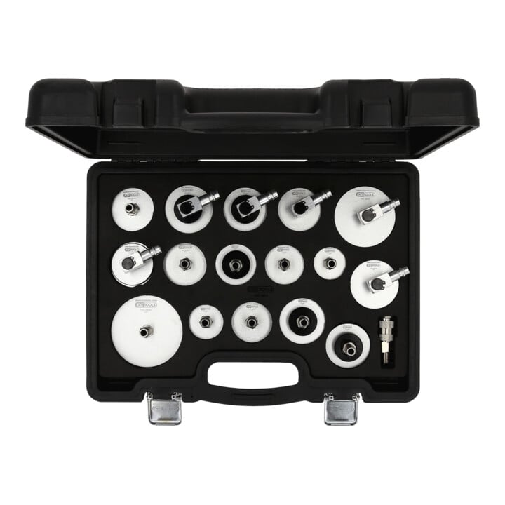 KS Tools Universal-Entlüfterstutzen-Adapter-Satz zur Bremsenentlüftung, 17-tlg