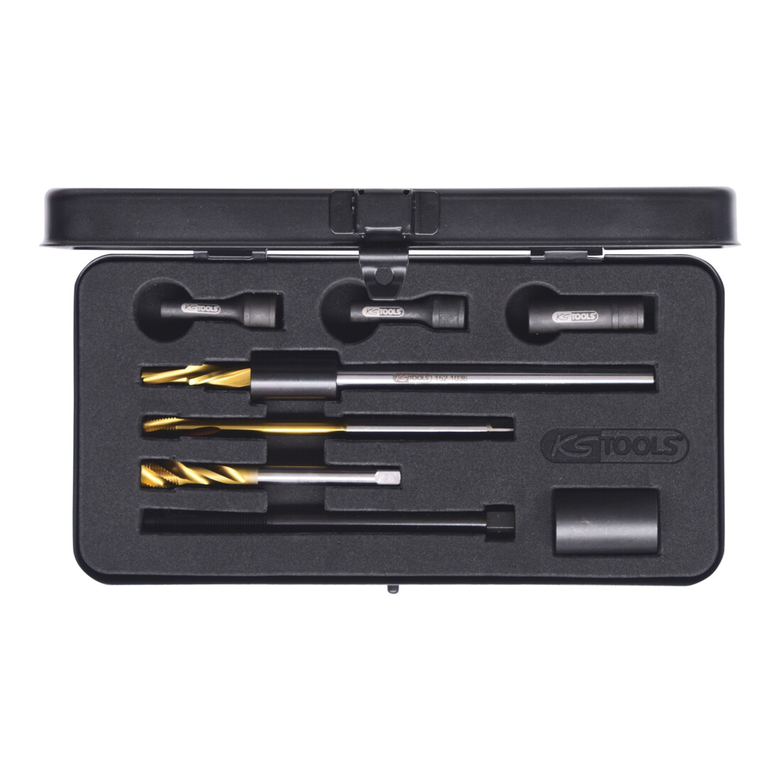 KS Tools Universal Glühkerzen-Ausbohrsatz M10 x 1, 8-teilig