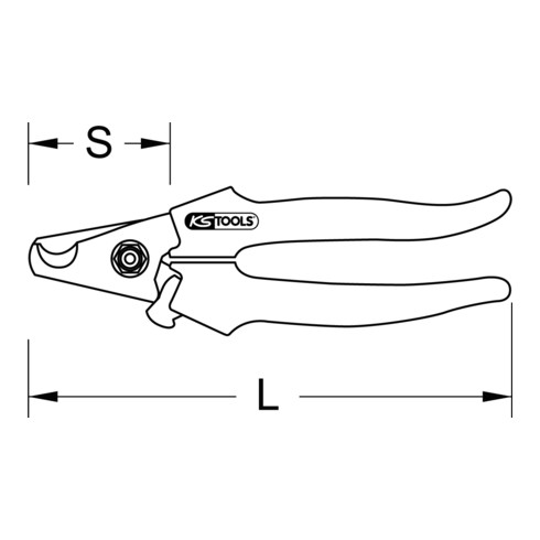 KS Tools Universal-Kabelschere, 165mm