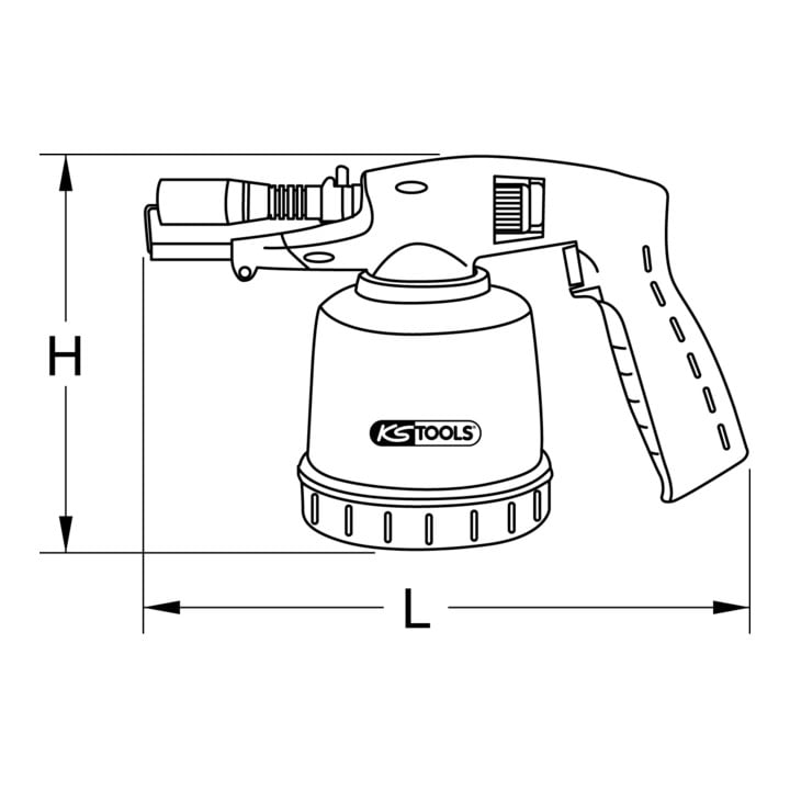 KS Tools Universal-Kartuschenlötgerät mit Piezo-Zündung, rot