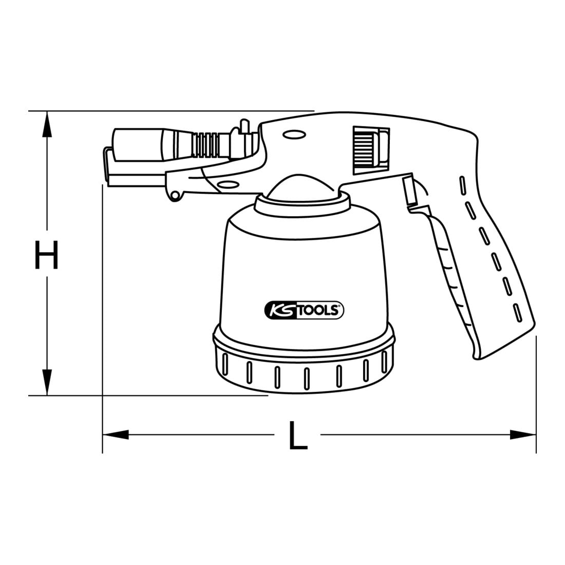 KS Tools Universal-Kartuschenlötgerät mit Piezo-Zündung, rot