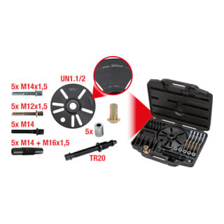 KS Tools Universal-Radnabenabzieher für PKW, SUV, + Transporter, 28-tlg