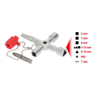 KS Tools Universal-Schaltschrankschlüssel, 61mm