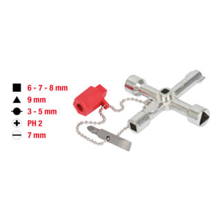 KS Tools Universal-Schaltschrankschlüssel, 71mm